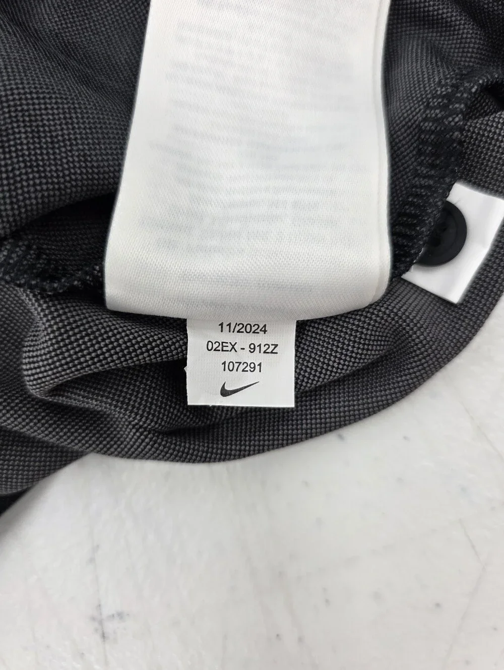 Nike Dri-Fit Authentic Collection Polo Men's Large Miami Marlins Black Stripe.